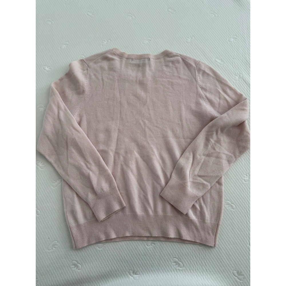 Quince 100% Mongolian Cashmere Crewneck Sweater Blush Pink Quiet Luxury L - Picture 5 of 7